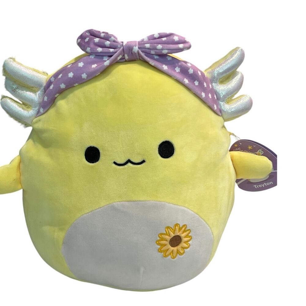 Squishmallows Treyton with headband and flower - new‎ with all tags Size 11"